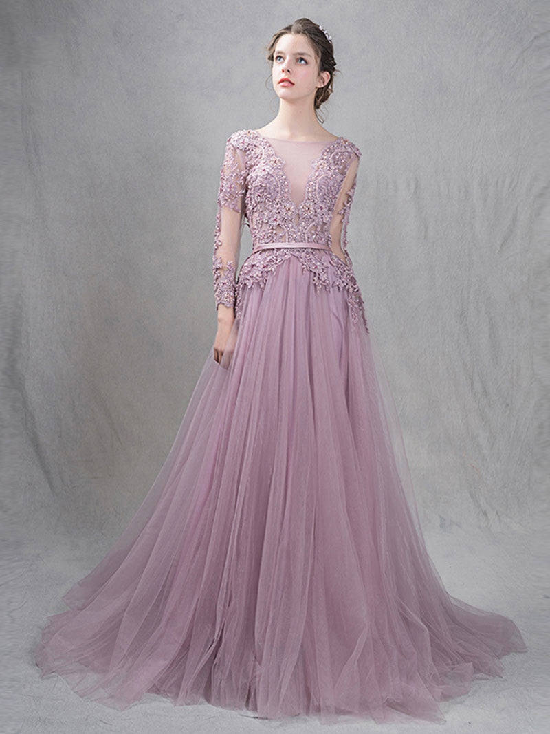 dusty purple dress